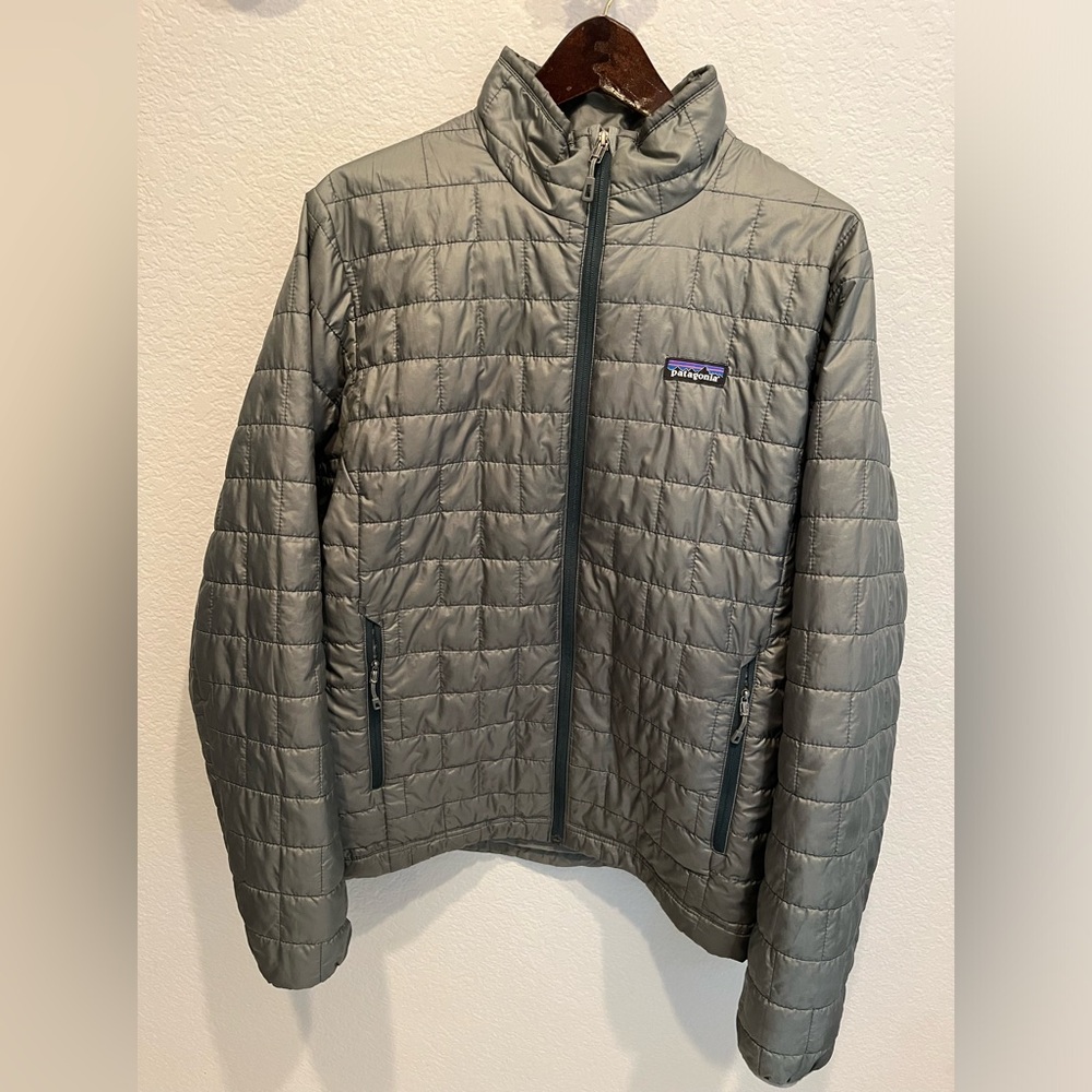 Patagonia grey nano puff jacket